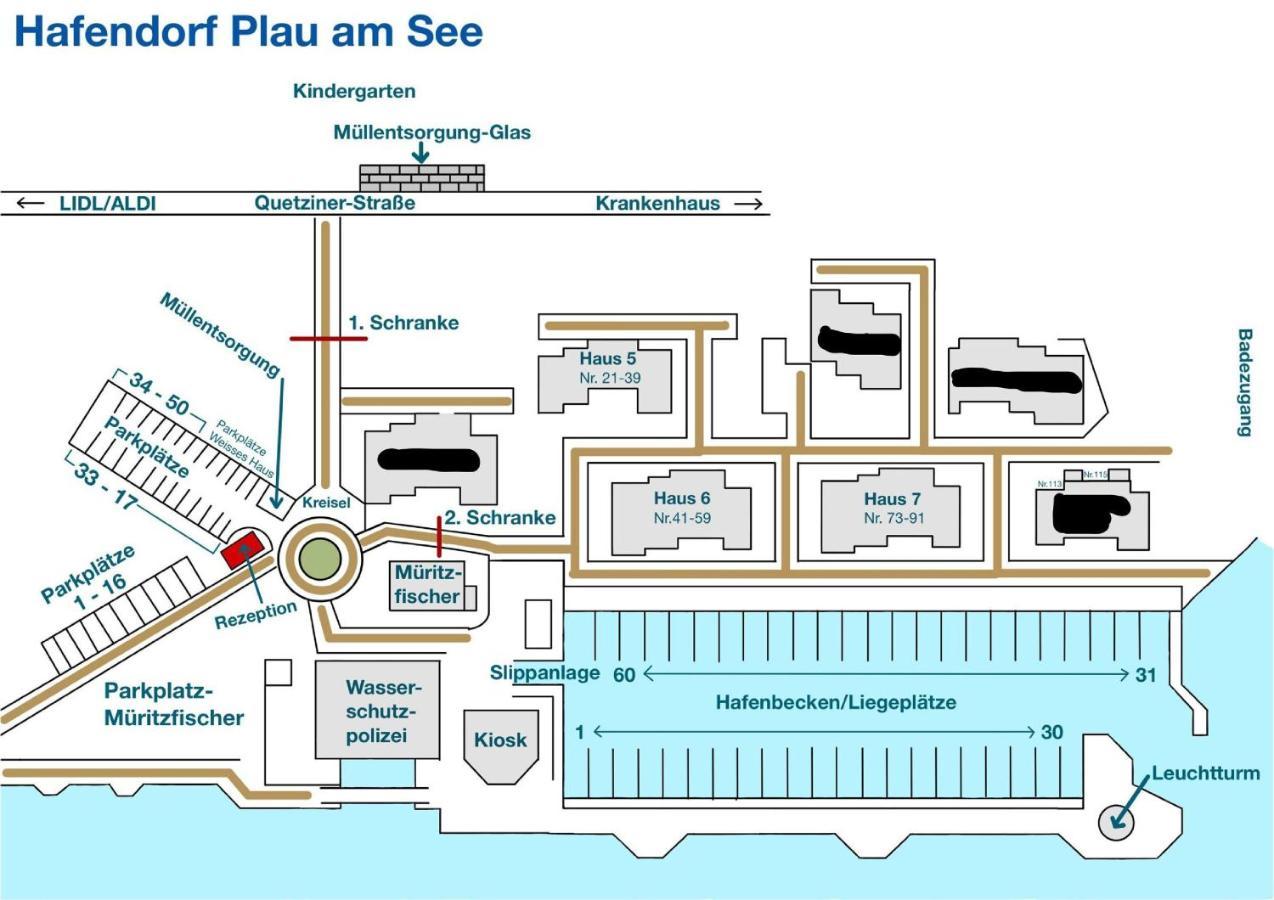 2 Zimmerapartment Nr45 P6A2 Plau am See Dış mekan fotoğraf